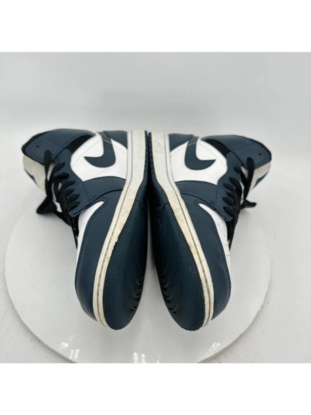 Nike Air Jordan 1 Mid Men Size 11.5 554724-411 Armory Navy White Shoes